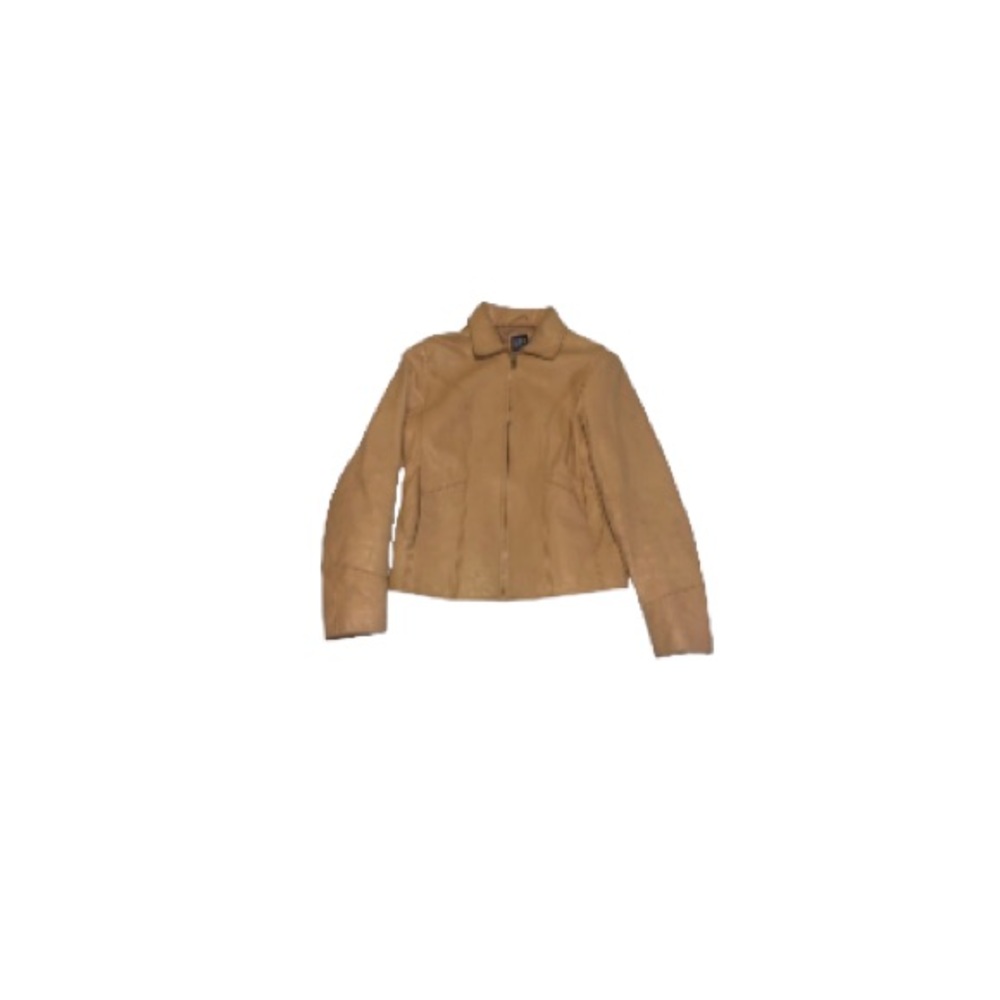 GAP Y2K Golden Tan Leather Jacket - Women’s Size XS